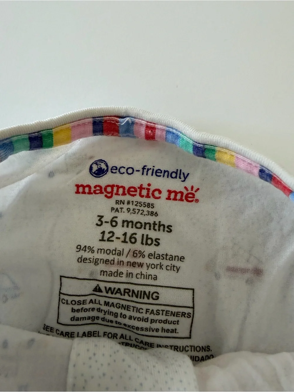 Magnetic Me Hug Dispatcher Footie Pajama Size 3-6 Months Soft Bamboo